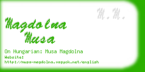 magdolna musa business card